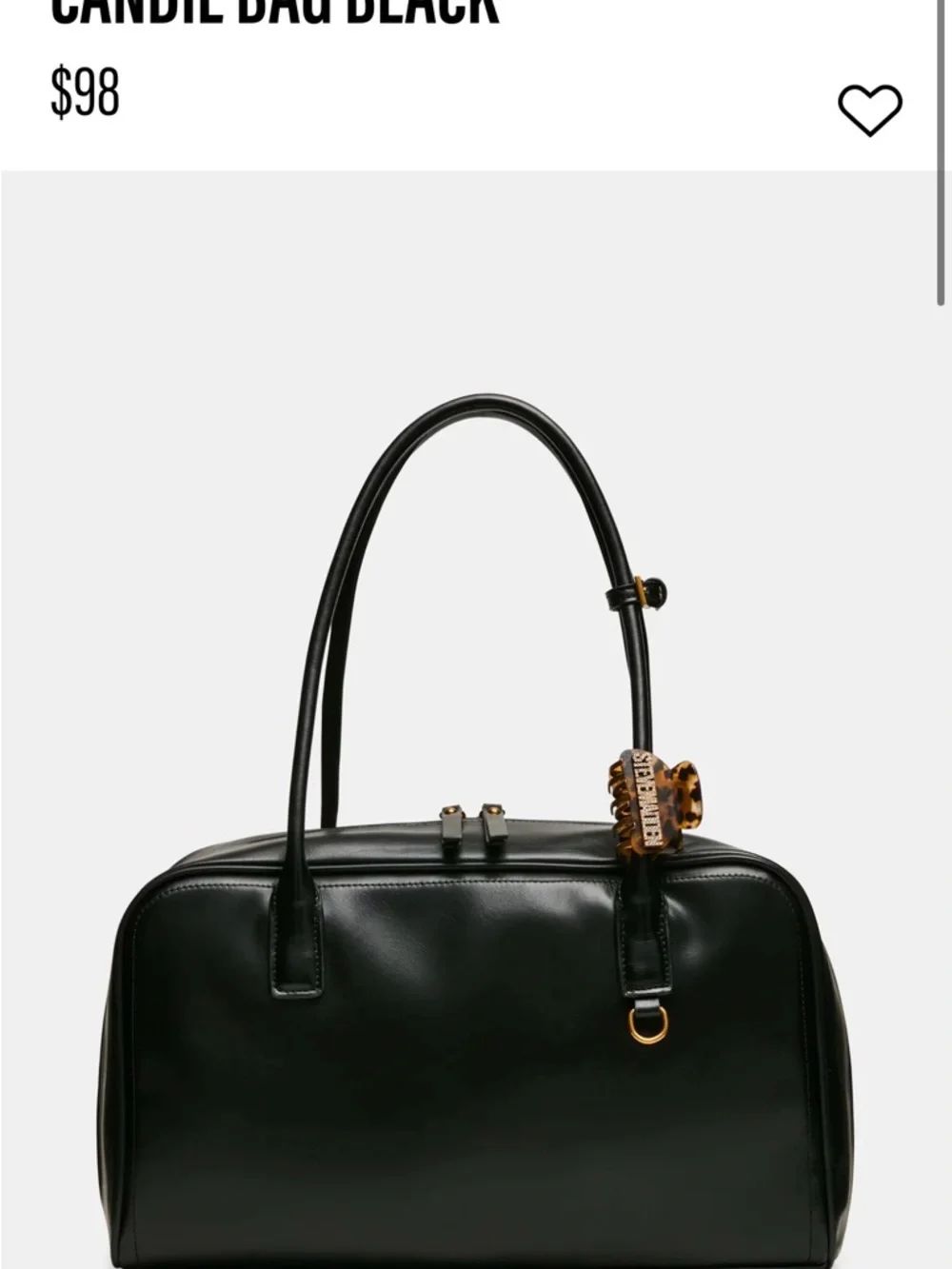 Steve Madden BNIB Black Leather Bag - Picture 2 of 12